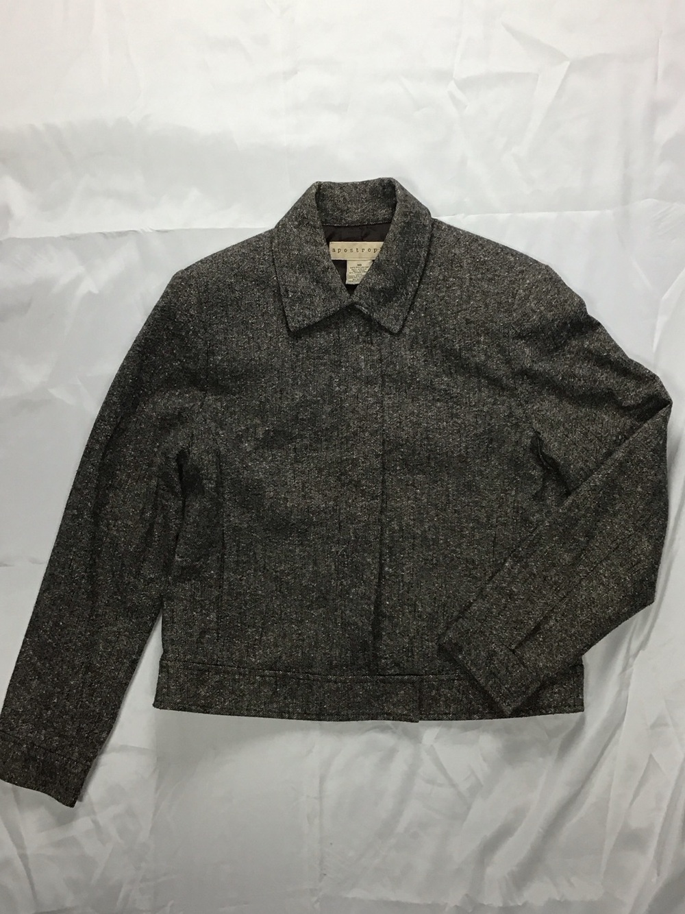 Apostrophe Charcoal/Tan Tweed Blazer Jacket